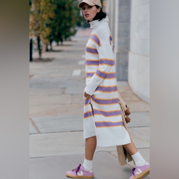 NWT! Anthro Daily Practice Karigan Midi Sweater Dress: Turtleneck Edition🧣🪞 - Picture 2 of 11